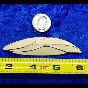 Vintage Monet Brooch pink/cream/gold